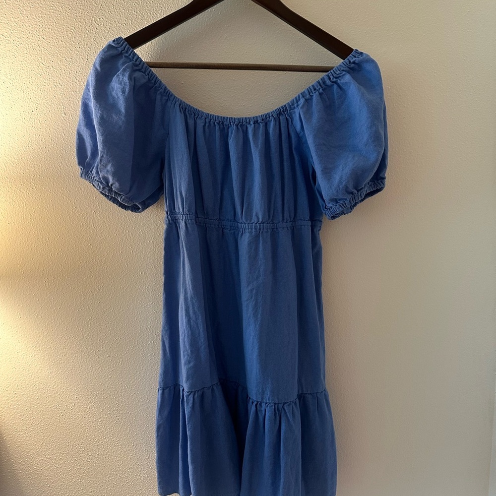 Love Tree Blue Off-Shoulder Mini Dress